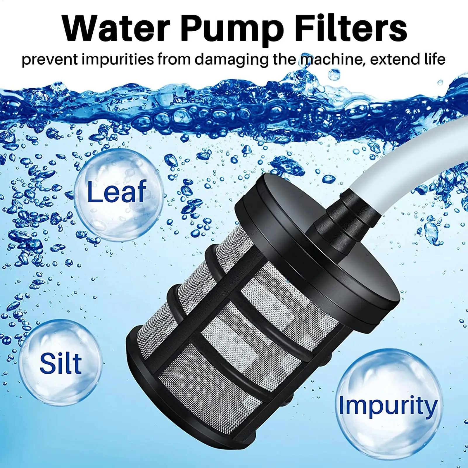 Schlauchfilter, Hochdruckreiniger-Schlauch, Wasserpumpen-Saugsiebfilter für Wasserpumpen, Sprühgeräte, Gartengeräte, Zubehör