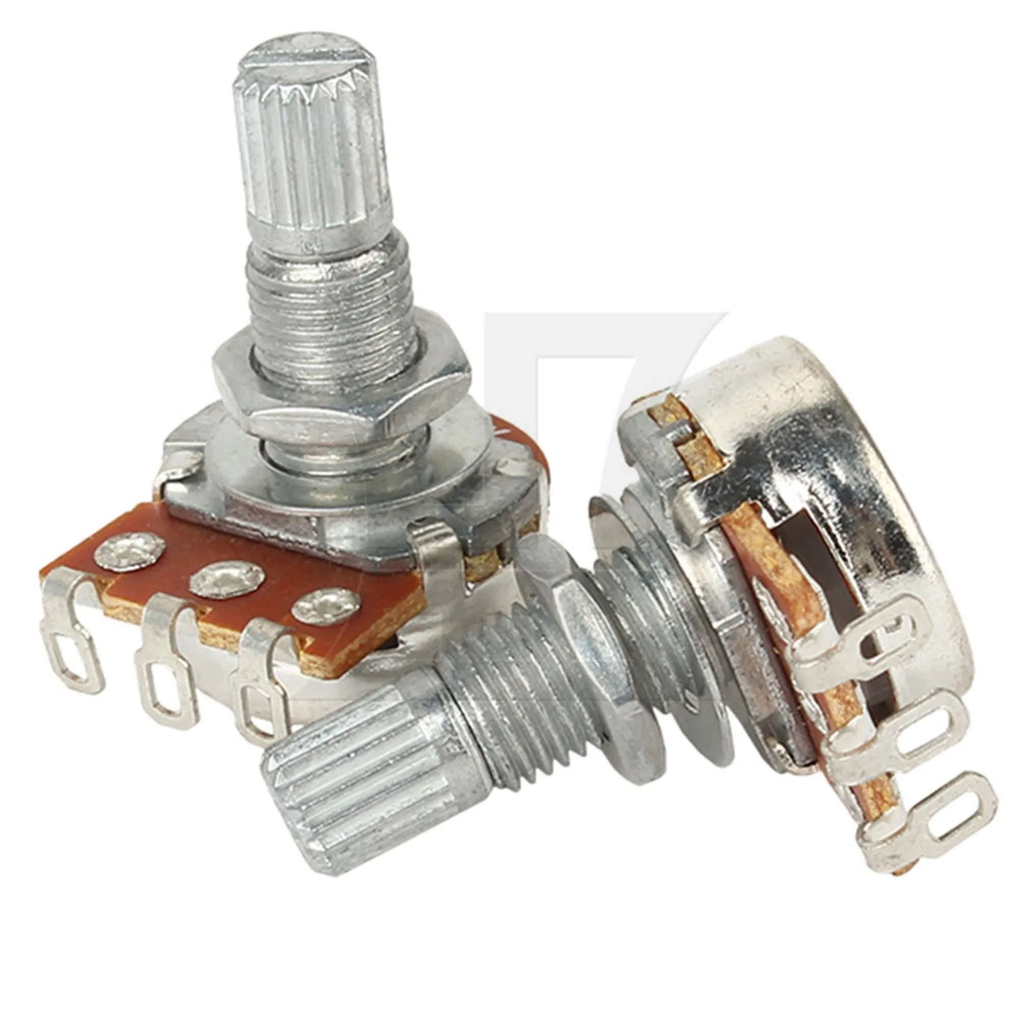 

Yibuy 1pcs Electric Guitar Volume Potentiometer 7 x 18 Mm Long Axis B500K Chrome for Volume Adjustment Electric Guitar Accessori