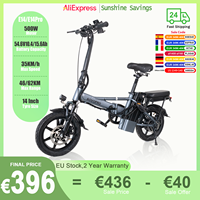 2025 New AOVOPRO E14/E14Pro Electric Bike 500W Powerful Motor Scooter 14Inch 54.6V 15.6Ah 62KM Long Range 35KM/H Foldable EBlike