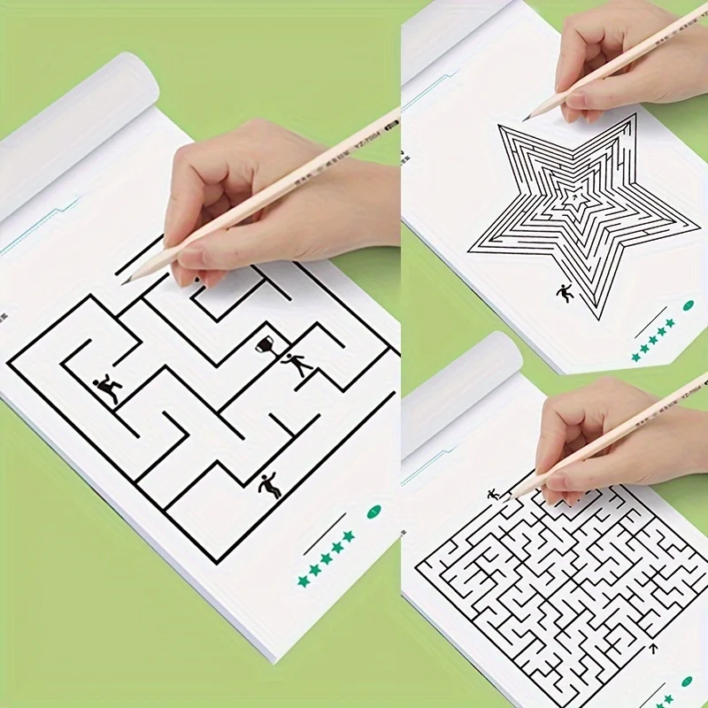 Maze Training Book: Boosts focus & thinking, fun puzzle for students, ideal intellectual toy & holiday gift.