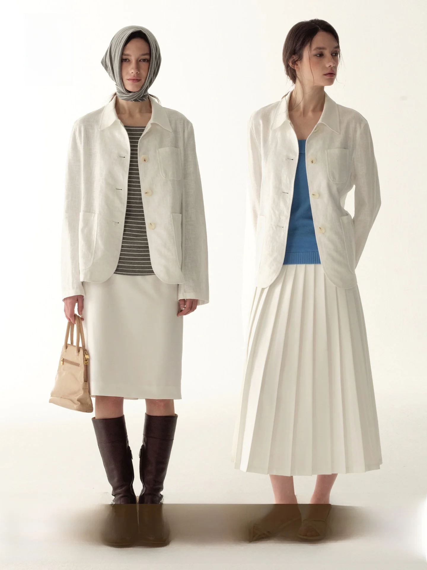 

Retro Loose Fit Linen Cotton Women's Casual Thin Style Commute Top Breathable Long Sleeve Button up Pure Color
