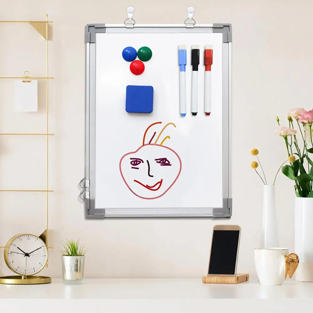 Doppelseitiges magnetisches Whiteboard langlebiges magnetisches Whiteboard doppelseitiges magnetisches trocken abwisch bares Whiteboard für das Büro für den Unterricht