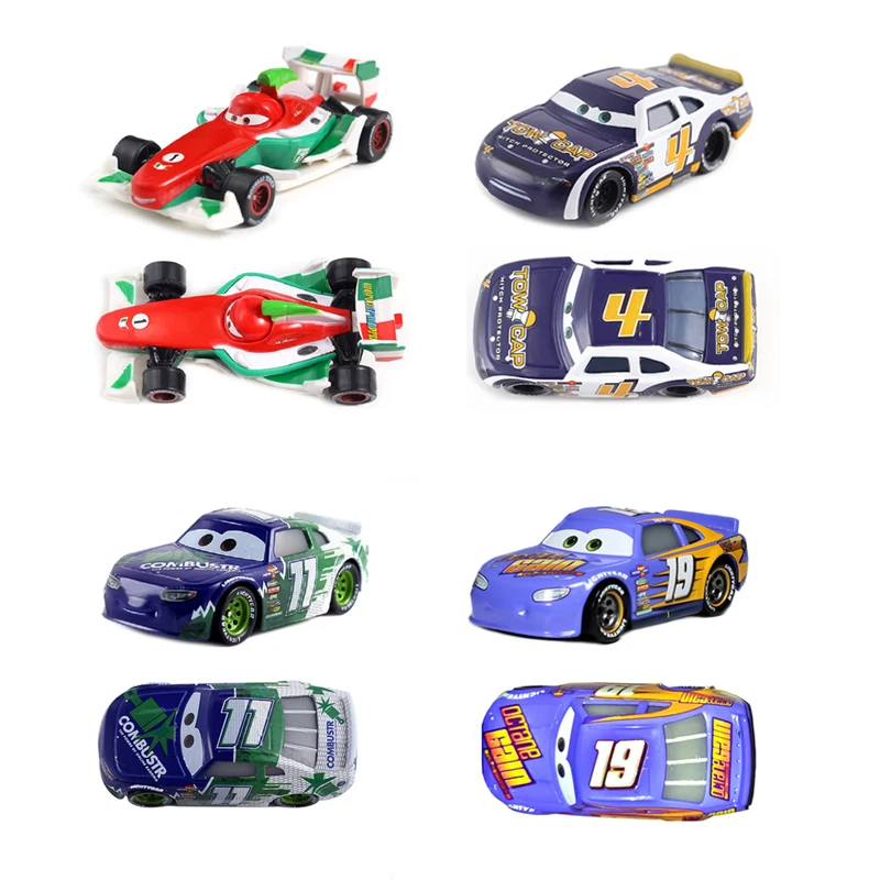 Disney Pixar Cars 3 Lightning McQueen No19 Poppy Racing Family Family Jackson Storm Ramirez Die Cast Metal Alloy Kids Gifts