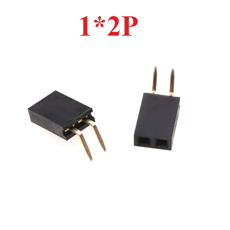 

50Pcs/lot Single Row Bent Needle Female Header Socket Pitch 2.54mm 2P/3P/4P/5P/6P/7P/8P/9P/10P/12P/20P/40P Pin Connector
