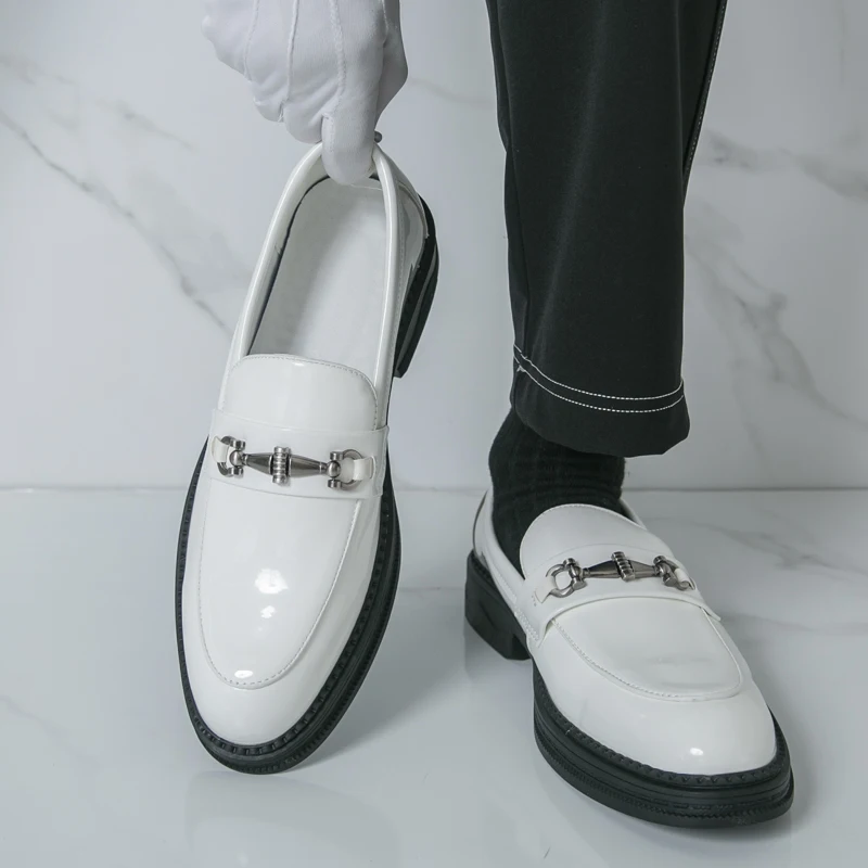 

Модные универсальные и элегантные мужские формальные туфли с пряжкой, мужские деловые туфли, свадебные формальные кожаные туфли большого размера