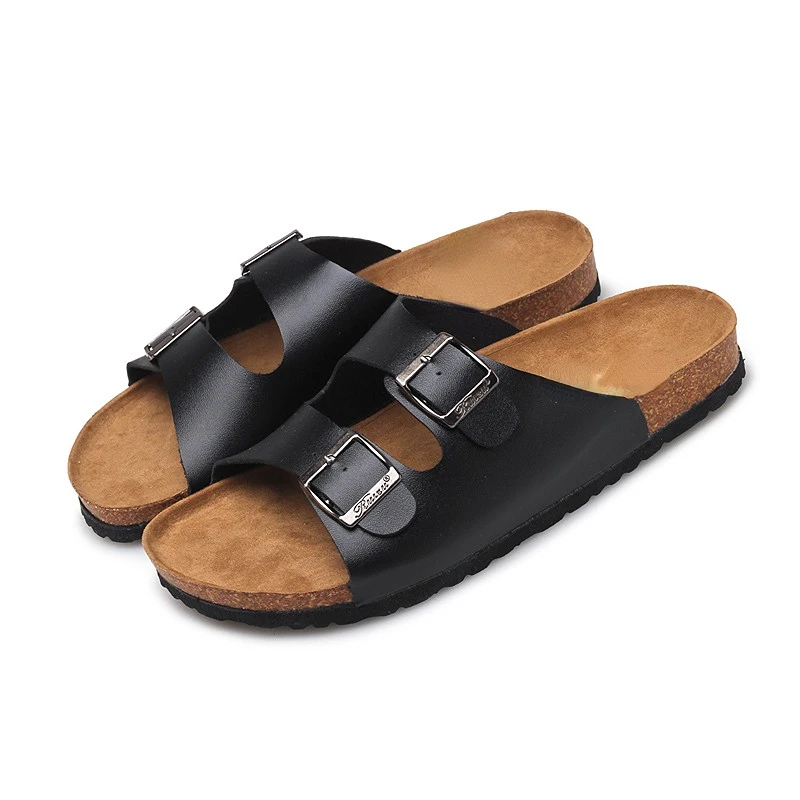 Summer Cork Slippers Men Women Sandals New Casual Soft Flip Flops Comfort Home Couples Outside Shoes