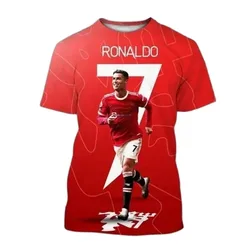 Summer Fashion Football Star Cristiano Ronaldo 3D Printing T-shirts Mens Oversized T Shirt New O-Neck Short Sleeve Tops