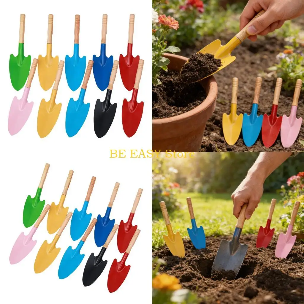 E28F 10Pcs Shovel Beach Iron Lightweight Plastic Sand Gardening Snow Tools Fun