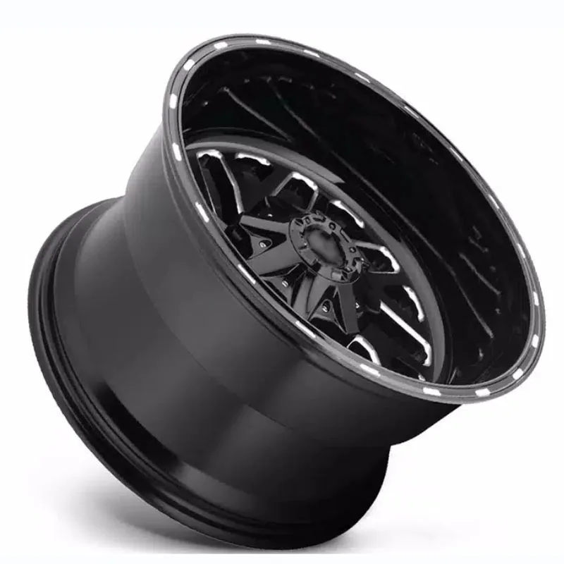 Roues forgées tout-terrain pour Ford F-150 Jeep Wrangler, roues de voiture de tourisme noires en forme de H 14 15 16 17 18 19 20 pouces