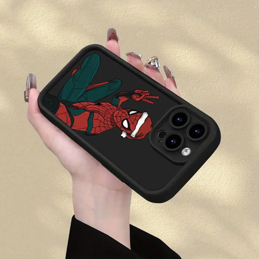 Spider Man Christmas Cool Soft Shell Case for iPhone 12 14 15 Plus 11 16e 16 17 Pro Max 13 17 Air