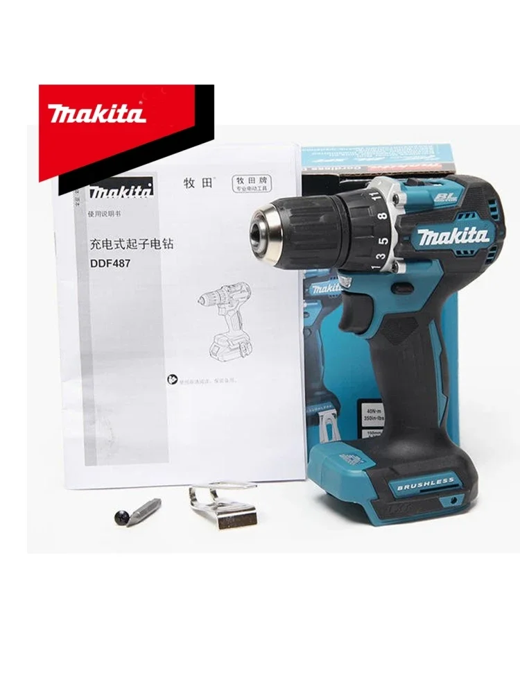 Makita DHP487 DDF487 10mm 18v Li-Ion LXT Driver Rechargeable Brushless Screwdriver Impact Electric Power Drill Cordless Tool