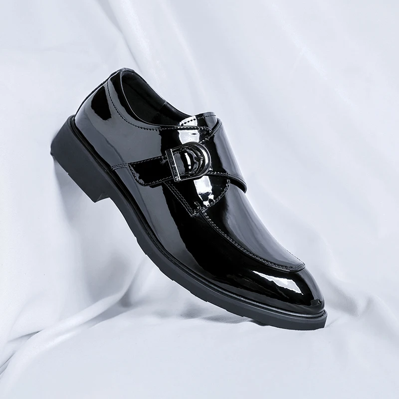 

Men Loafers PU Solid Color Low Heel Comfortable Classic Business Formal Men Shoes Size 38-46