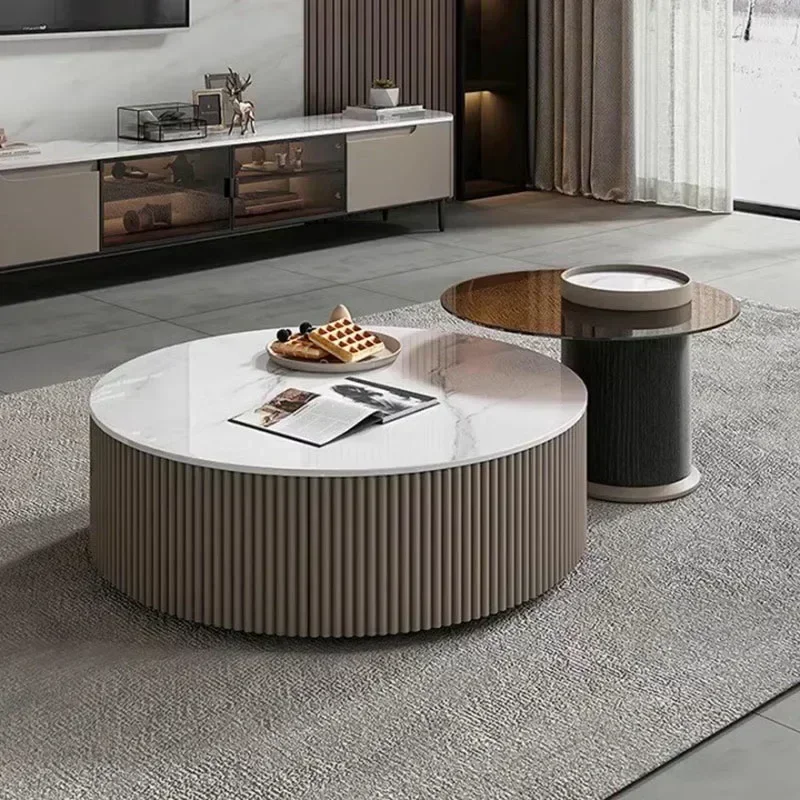 

Low Small Sets Table Small Minimalist Round Design Modern Design Marble Table Glass Style Mesa Auxiliar Salon Home Furniture