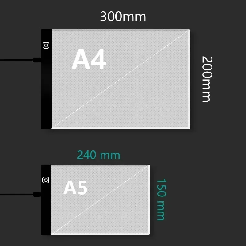 Led Drawing Copy Pad 3 Level Dimmable Board Table Animation Painting Educational Gift Adjustable Light Notepad For Children
