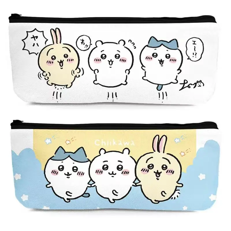 

Chiikawa Pencil Case Usagi Cartoon Cute PU Large Capacity Student Eraser Pen Stationery Storage Bag Learning Supplies Prize Gift