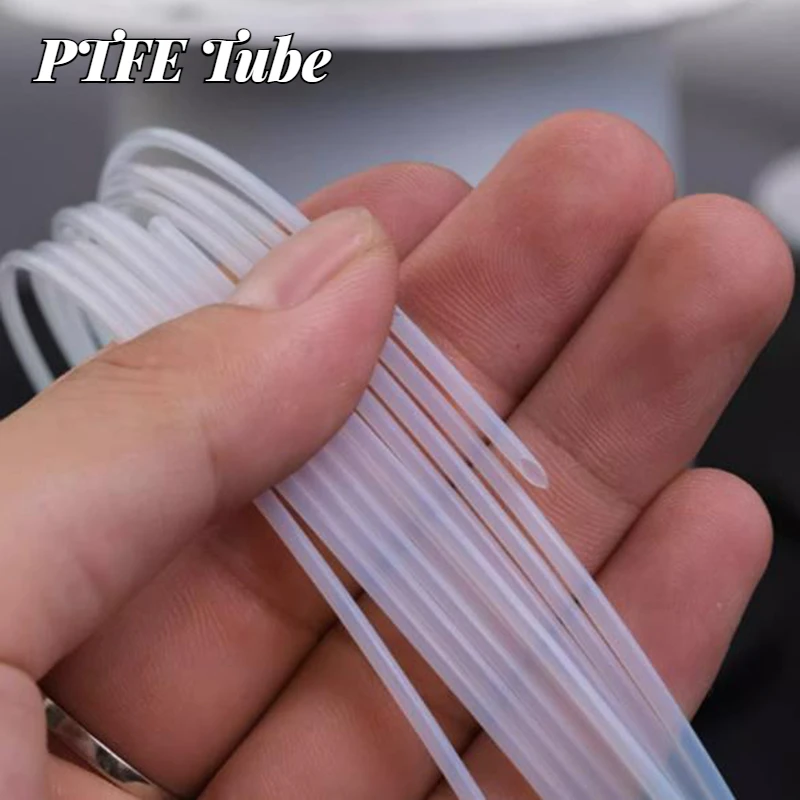 1szt PTFE Tube Capillary Soft Tube ID 0.3 0.5 0.6 0.8 1-4mm Filament Wysoka odporność na korozję w wysokich temperaturach Część drukarki 3D Rura