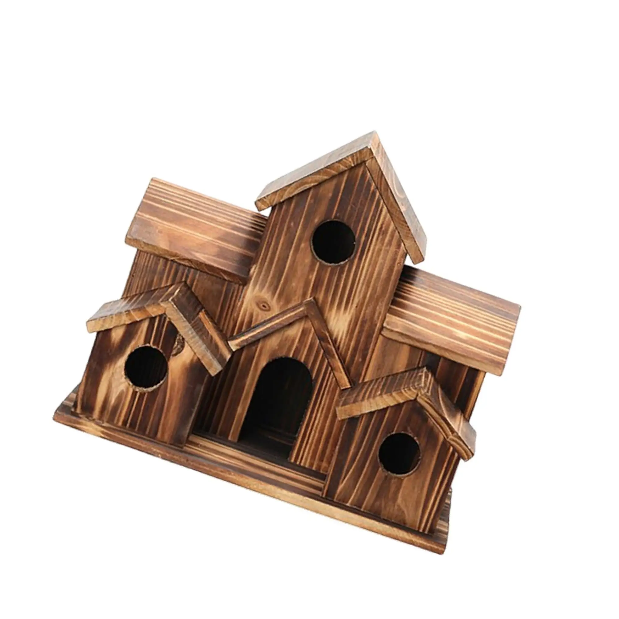 Welcome Birds To Garden Wooden Bird House Beautiful Appearance Easily Place Durable Wide Occasion Of