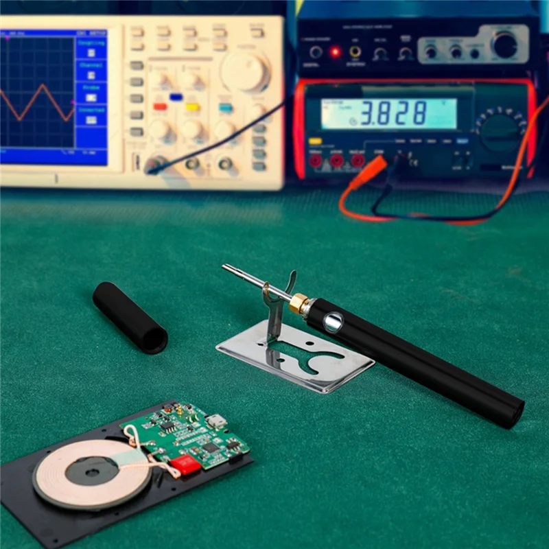 Solder besi portabel dengan penutup Mini, solder baterai besi nirkabel dapat diisi ulang 5V (Kit ujung BCK)
