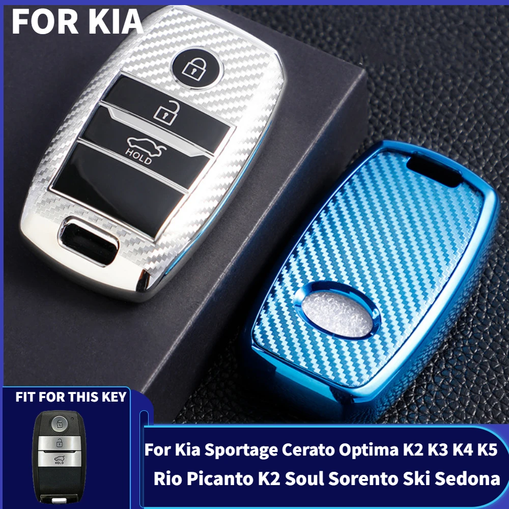 TPU Key Case Cover for Kia Sportage Cerato Optima K2 K3 K4 K5 Rio Picanto K2 Soul Sorento Ski Sedona 2016 Keychain Accessories