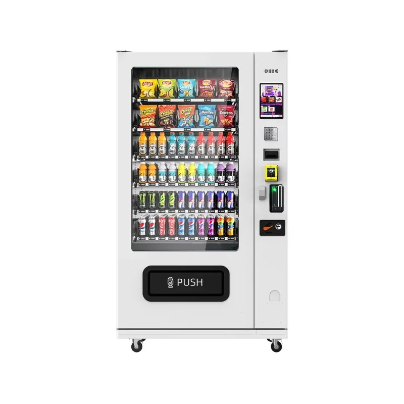 Máquina de Venda Inteligente para Shopping, Escritório, Escola, Equipamento de Venda de Lanches e Bebidas