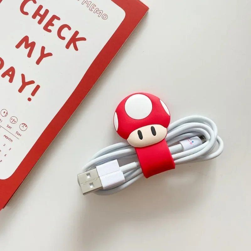 Super Mario Bros Cable Sleeve Winder Multifunction Cable Organizer Protector Bookmark Headset Data Line Storage Cord Protector