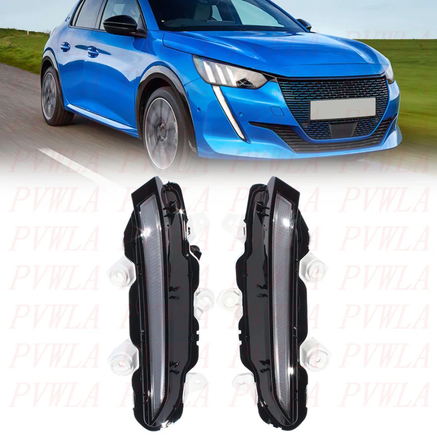 Feu avant LED DRL pour Peugeot 208 2008 ALLURE II MK2 2019 2020 2021 2022, accessoires de voiture 9824241280 9824241480