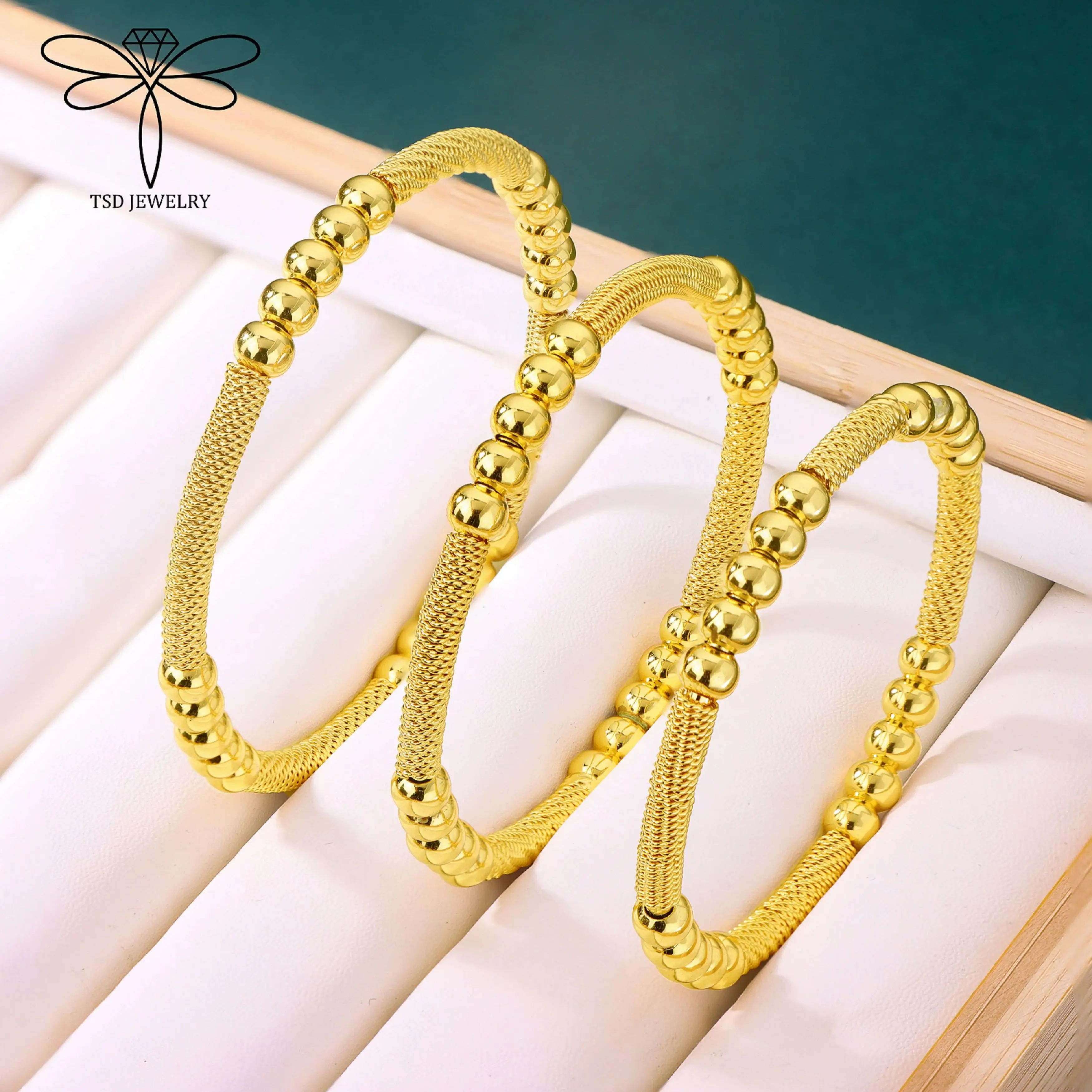 

Dubai Fashion Simple Bracelet 21k Gold Plated Ethiopia Bridal Wedding Geometric Bangles Arabic Women Vintage Party Jewelry