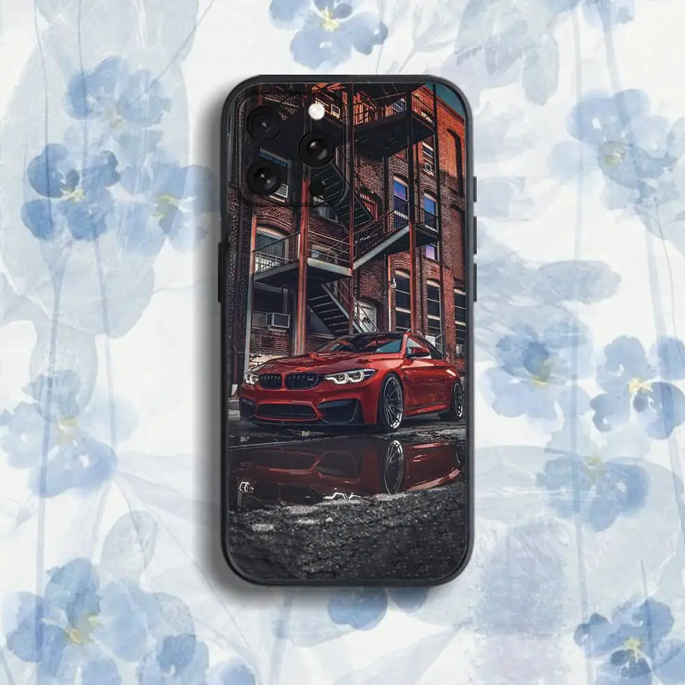 เคสโทรศัพท์สำหรับรถยนต์ B-E90 F30 G20 X5 X6 X7 สำหรับ iPhone 17,16,15,14,13,12,Pro,Max,Plus,E,SE4,Air,Mini สีดำแบบนิ่ม