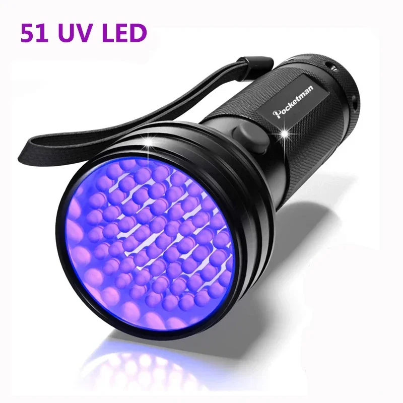 12/21/51 LED Draagbare UV Zaklamp Zwart Licht 395NM Ultraviolette Zaklamp Blacklight Detector voor Hond Urine Huisdier Vlek en Bed Bug