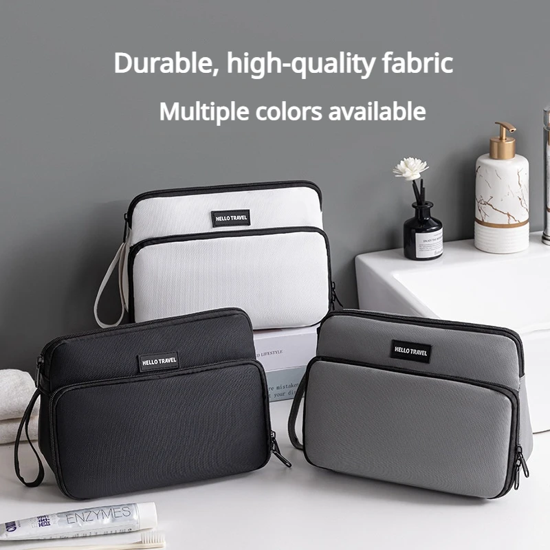 2026 New Men Business Travel Wash Bag Waterproof Large Capacity Portable Double Layer Cosmetic Organizer For Trip Gym Daily Use