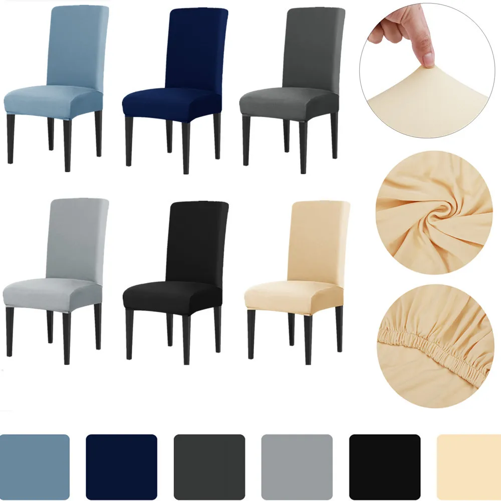 4-teiliges Set mit hohem Stretch-Esszimmerstuhlbezug, elastischer Schonbezug, abnehmbarer, rutschfester Sitzschutz für Wohnzimmer, Zuhause, Küche, Hochzeit – Detail 9