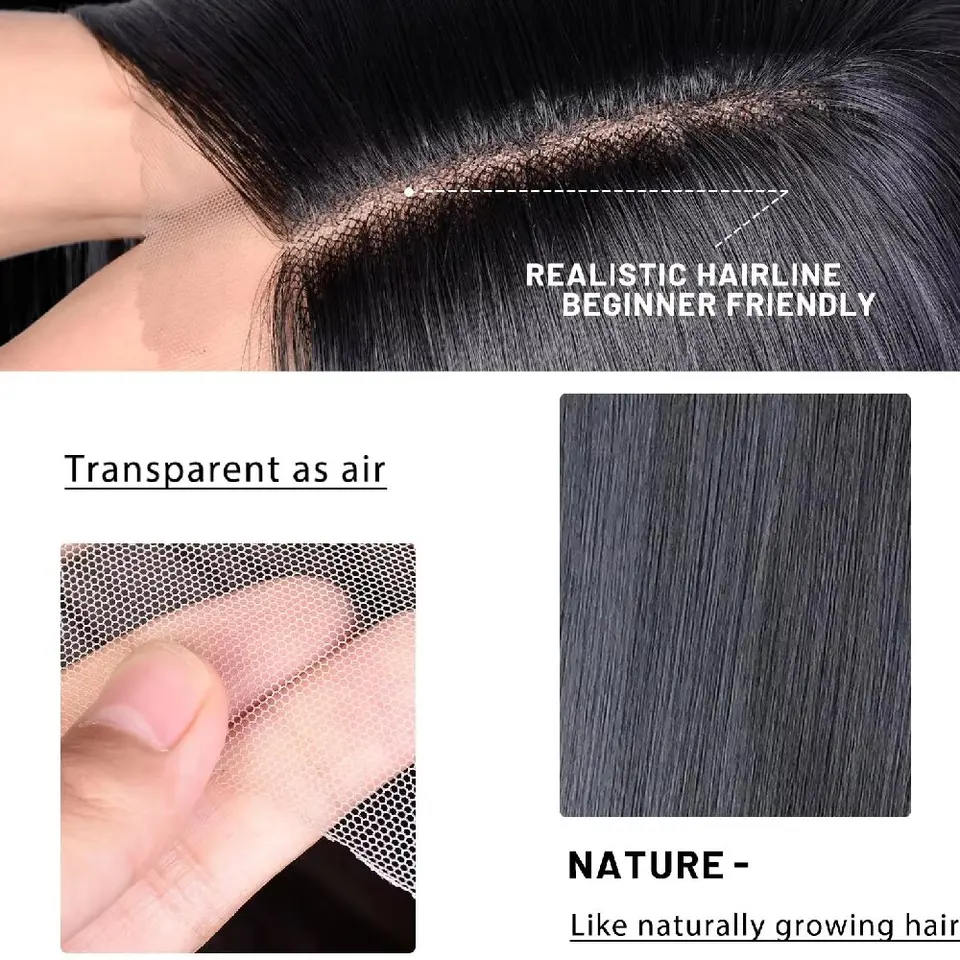 32 pulgadas natural lacio encaje pelucas de cabello humano T13x6 frontal de encaje previamente arrancada 250% de densidad T13x5 T4x4 frontal de encaje 5