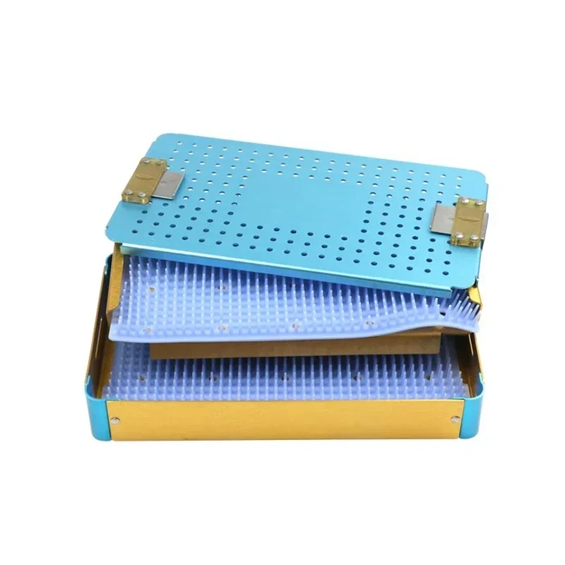 2026//medical  instrument double layer sterilization tray /box DISINFECTION BOX sterilization tray