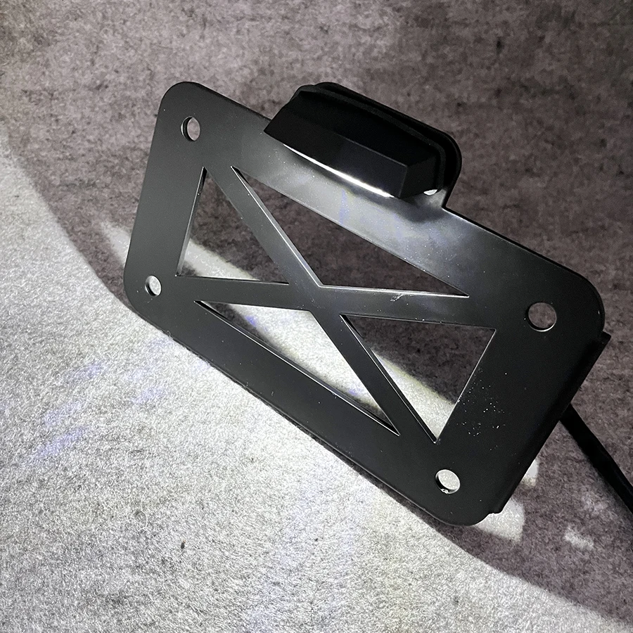 Universal Motorcycle Side Mount LED Tail Light With License Plate Number Bracket Holder For Touring Bobber Harley Sportster