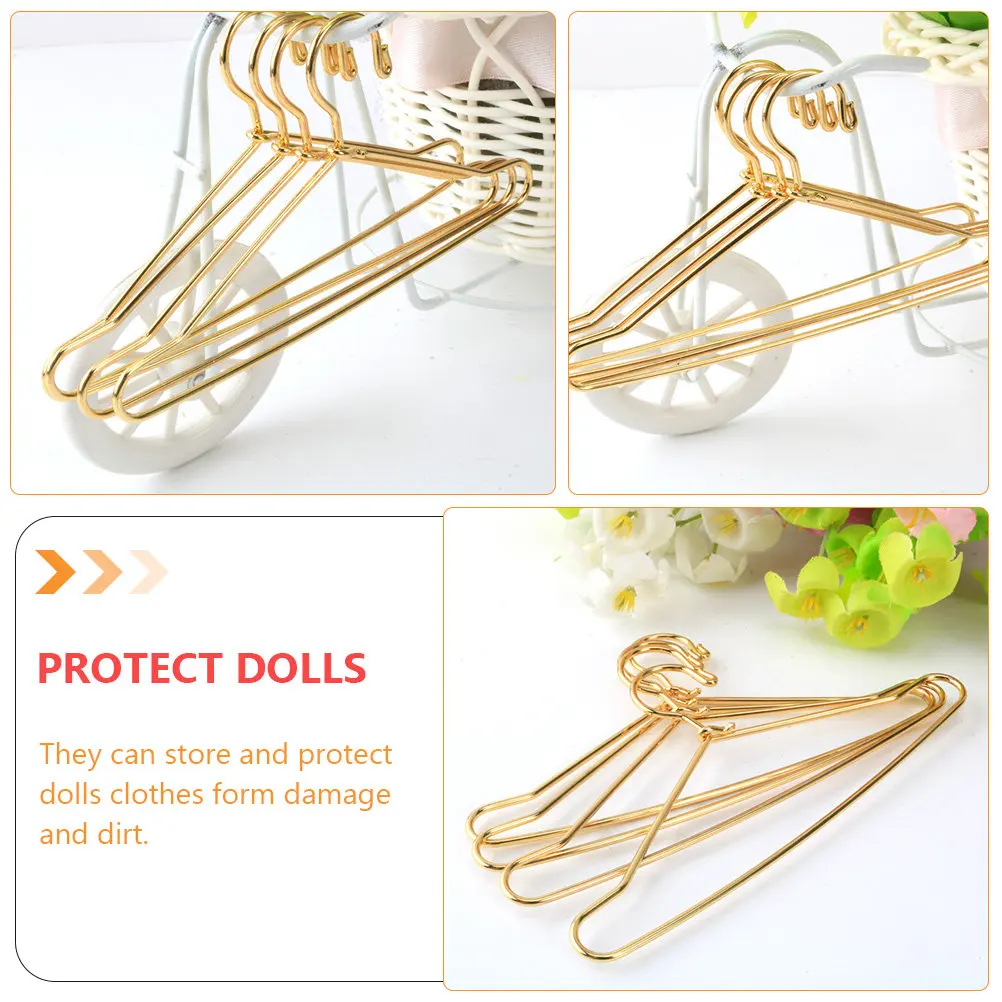 10Pcs Mini Clothes Hangers for Carbon Steel Construction High Toughness Sturdy Design Protects Garments Clothes