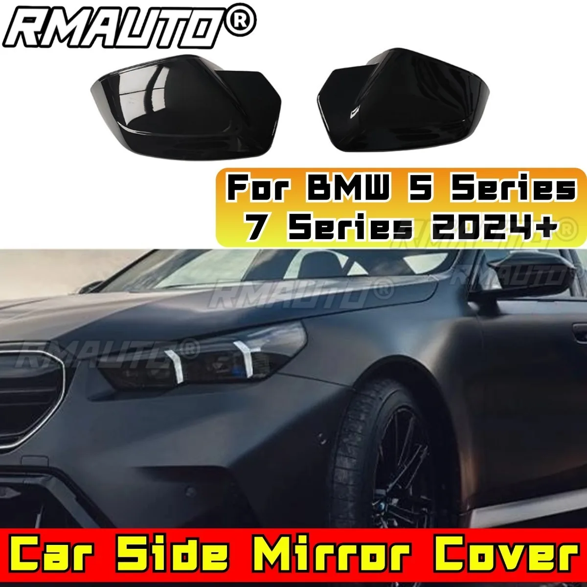 

Car Rearview Protect Side Mirror Cover Body Kit For BMW 5 Series 7 Series G60 G61 G68 G70 2024+ Rearview Mirror Cover Trim