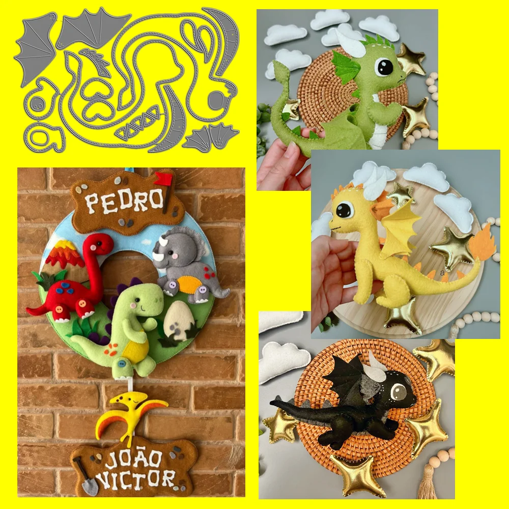 ورأى ديناصور عيد الميلاد المعادن قطع يموت عيد ميلاد الأطفال هدية الخياطة الباب شنقا البيض العشب سكرابوكينغ ورقة بطاقة الحرفية