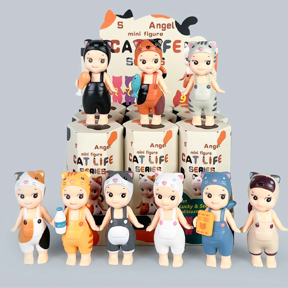 Caja ciega de la serie S Angel, adornos de figuras de Anime, muñecos bonitos para fanáticos, Mini figura de Anime sorpresa, bonito juguete de regalo de cumpleaños