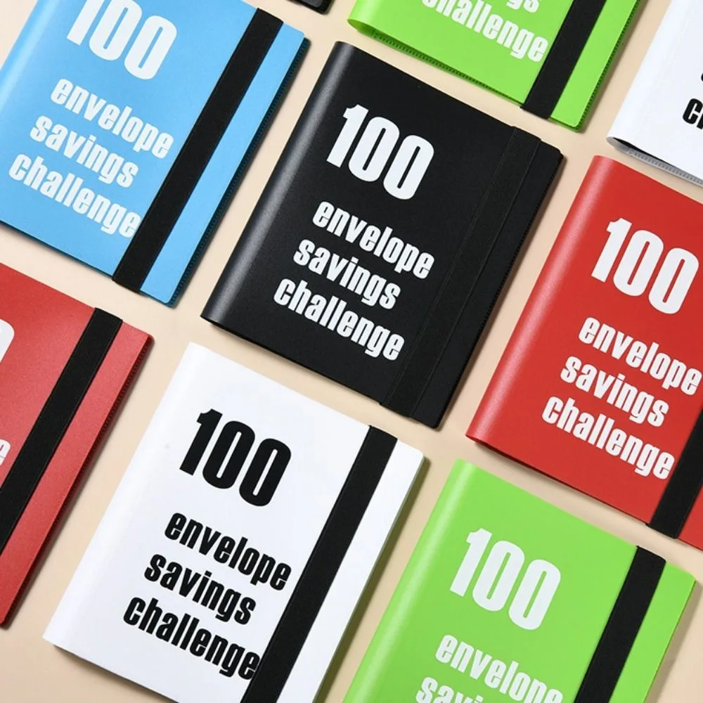 Fun Way PP Money Saving Binder Colorful Durable Savings Challenges Book Waterproof Cash Book Budget Binder Save Money