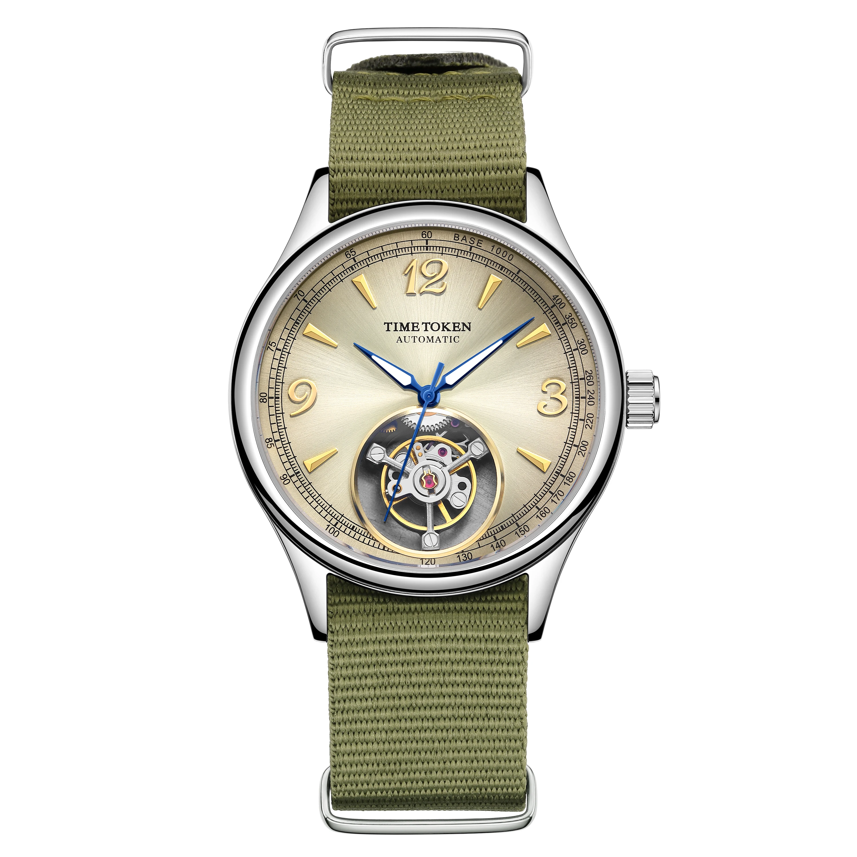 

Часы ST1780 Movement Seagull 1963, 40 мм, мужские часы Pilot, автоматические механические наручные часы, водонепроницаемые, 19 зуан, нейлоновый ремешок в стиле ретро