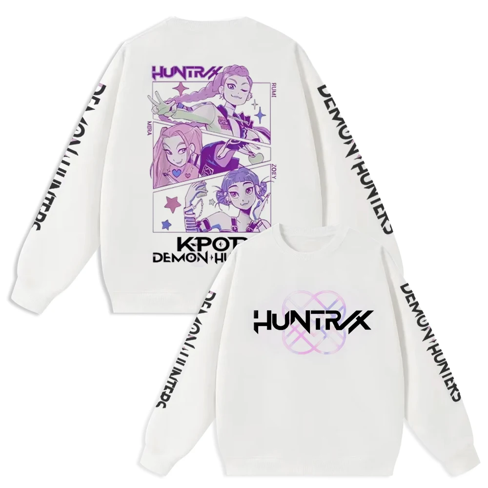 2025 Hot Anime K-Pop Demon Hunters Verdickt im Herbst und Winter Rundhalspullover Harajuku Hip Hop Tops Sweatshirt Sportbekleidung