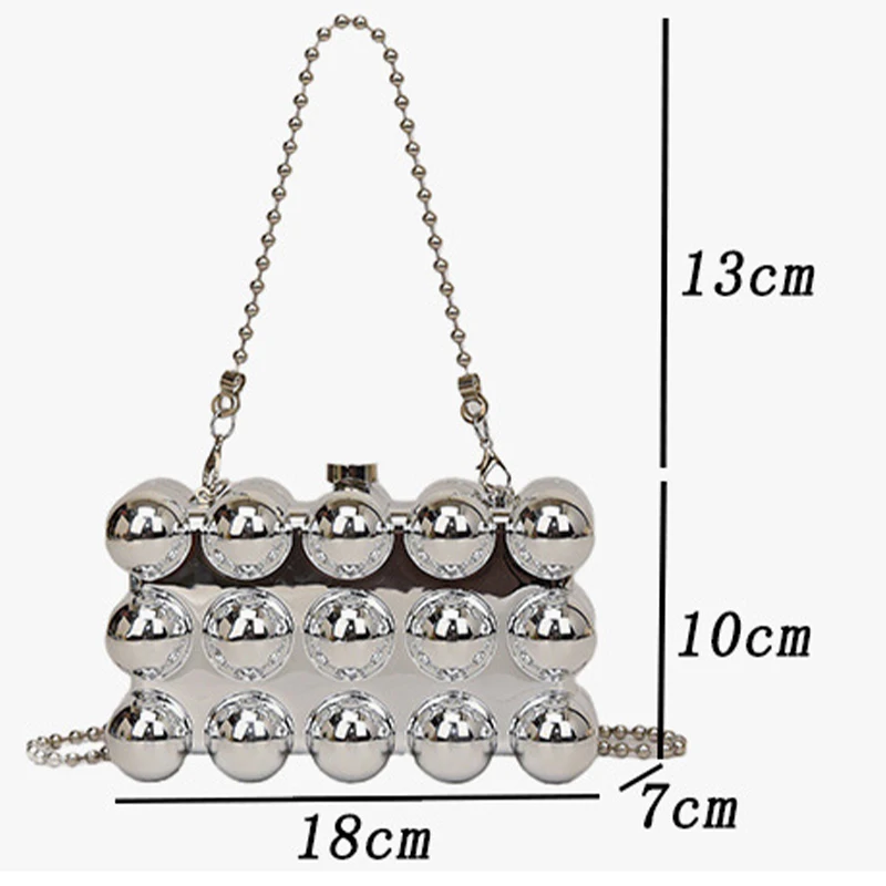 2024 Trend Acrylic Bubble Square Evening Handbags For Women Chain Bridal Clutches Bag Wedding Party Purse Shoulder Messenger Bag