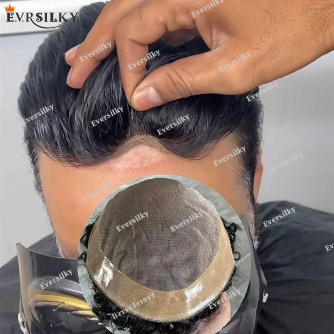 Indian Hair Mono Lace Base Men's Toupee Black Brown Straight hair 100% human hair wig Capillary prosthetics replacement system