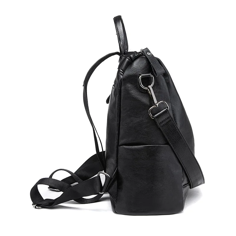 Genuine Leather Backpacks for Women Cowhide High Capacity Waterproof Backpack Trendy Women Bags Girl Travel School Bags