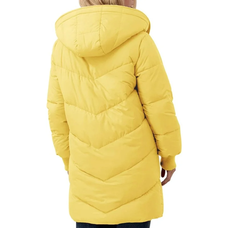 SCY Womens Winter Warm Coats Sherpa Fleece Lined Long Hooded Puffer Jacket