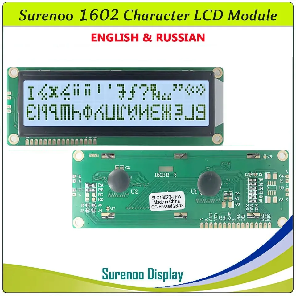 Surenoo Paralelny Szeregowy IIC I2C LCD2USB Duży 1602 16X2 Moduł Wyświetlacza LCD Panel Ekranu LCM dla LCD Smartie AIDA64 — zdjęcie 6
