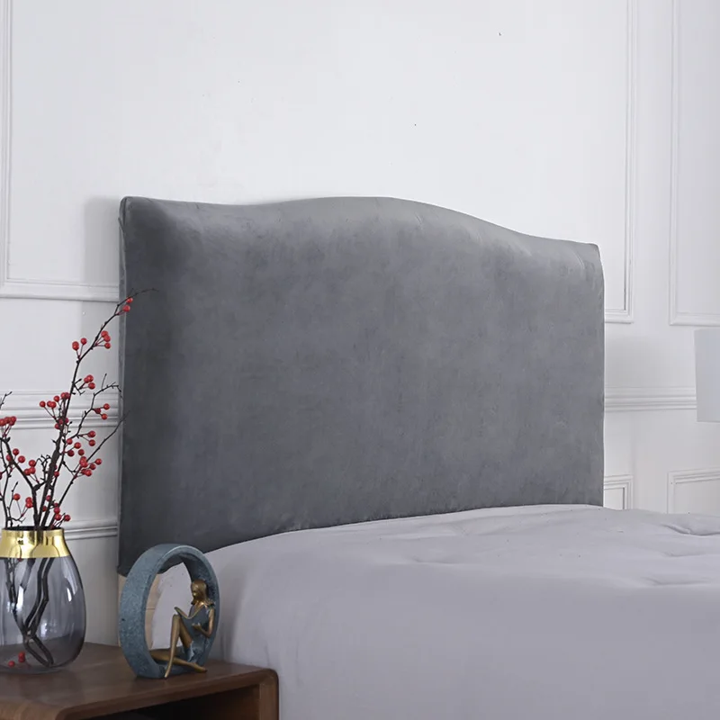 

Elastic bed head cover plush velvet bed back cover 1.5m 1.8m 2m Dust proof bedside cover Headboard protector