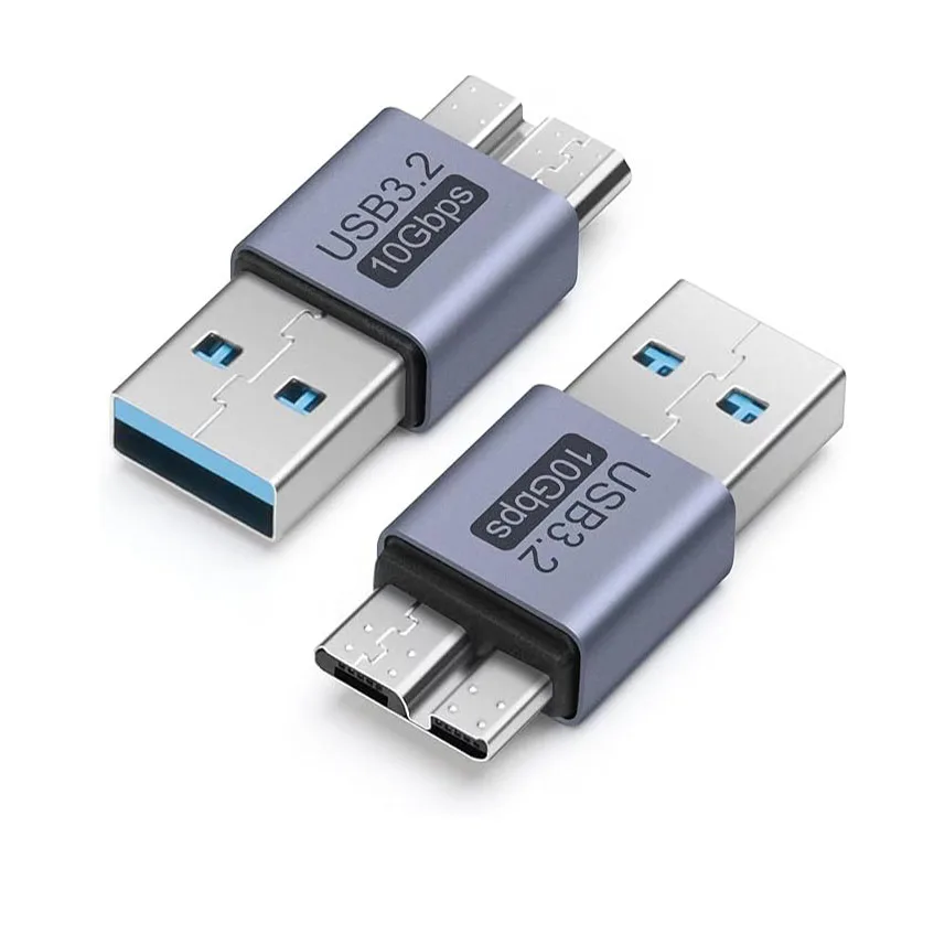 10Gbps USB3.1 to Micro B External Hard Drive Adapter - USB3.1 Male Connector to USB3.0 Micro B Male Connector