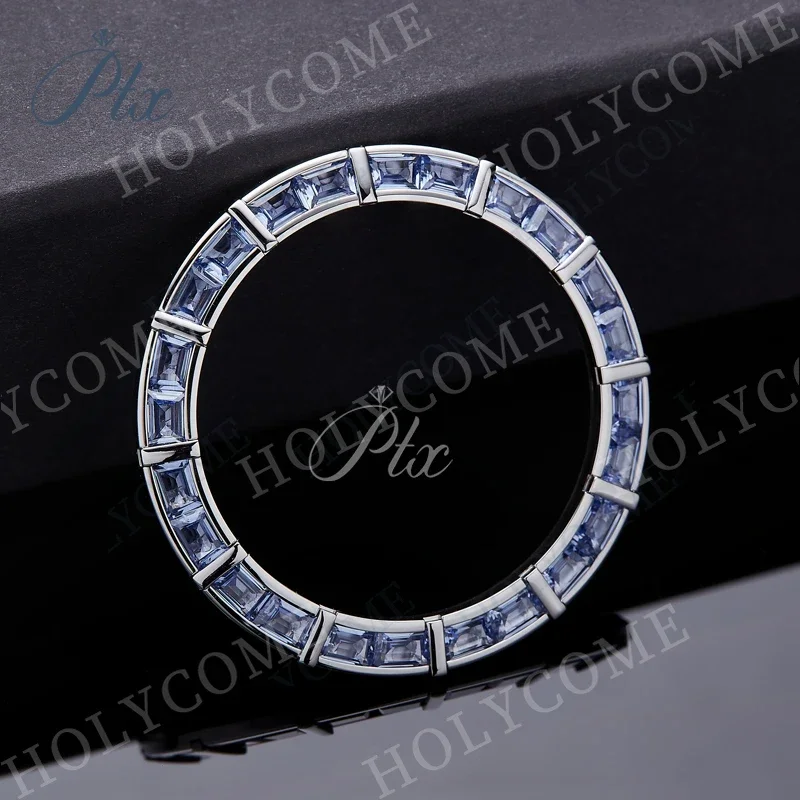 PTX Top Quality Custom Moissanite Diamonds Jewelry Hot Sale Stainless Steel Gemstones 40mm Watch Bezel Personalizado Jewelry