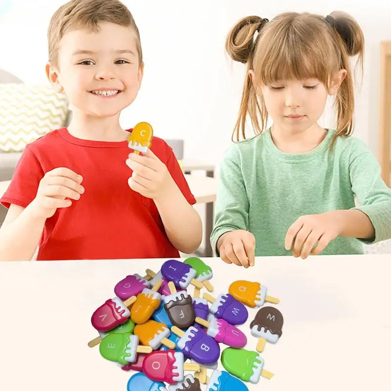 Alphabet Match Game Color Sorting Recognition Letter Toys Set Color Sorting Activity Educational Toys For Kids Word Recognition